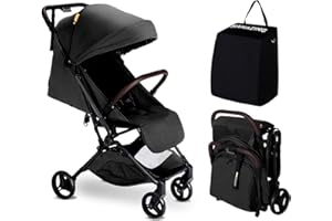 MAMAZING Lightweight Baby Travel Stroller with Carbon Fiber Frame, Compact & Airplane-Friendly, One-Handed Folding Design, 11.6 lbs, Perfect for Toddlers, Jet