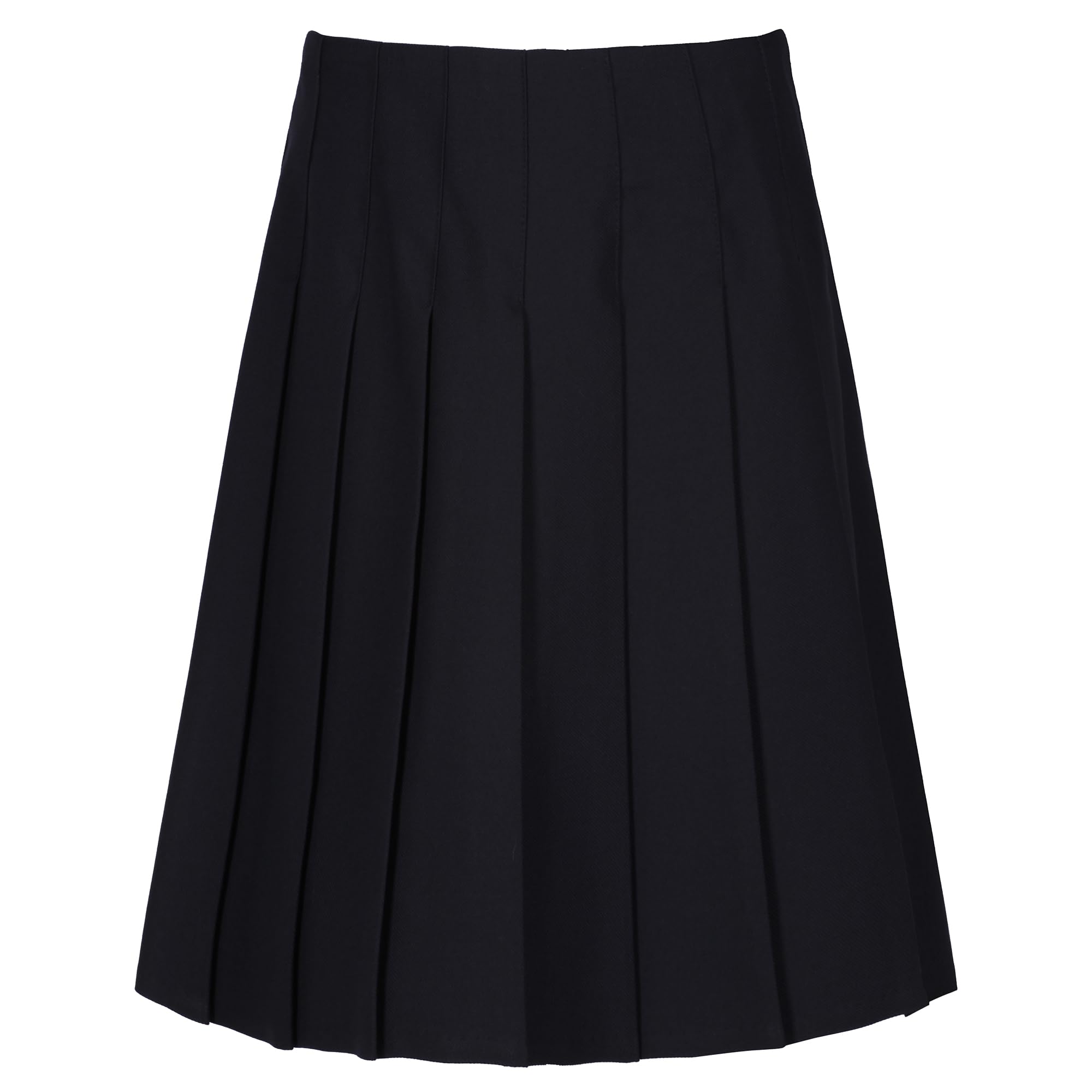 Trutex Back Pleated School Skirt for Senior Girls (10-16+ Years), Stain Resistant Uniform, All Round Permanent Pleated Skirt - Genuine Trutex School Uniform Navy L20-W24