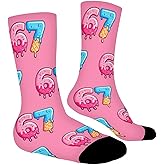 67 Socks Ice Cream 6 7 Meme Novelty Six Seven Crew Socks Funny Gifts For Boys Girls Men Women