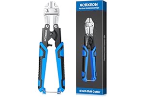 VORXEON 8-Inch Chrome Vanadium Bolt Cutter Small Wire Cutters Heavy Duty, Non-Slip Handle, Dual Lever Design for Enhanced Lev