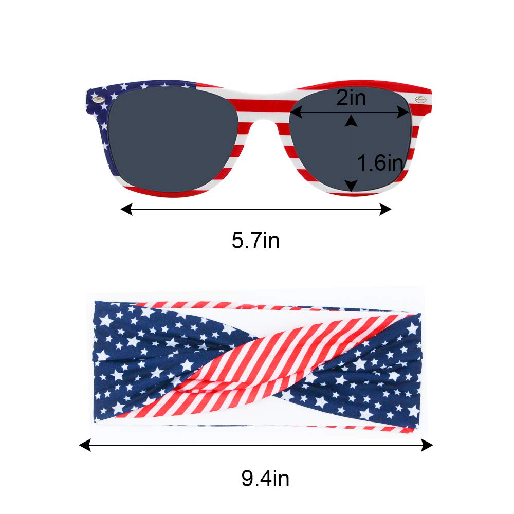 American Flag Headband Sports Headbands Wicking Fabric Keep Headband Securely in Place for Exercise, Running, Crossfit, Yoga