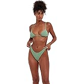 Flirtt Gottex Womens Dusk Green Floral Triangle Swim Bikini Bra with Removable Soft Cups and Adjustable Straps Swim Essential