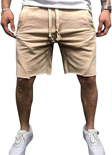 mens walking shorts elastic waist