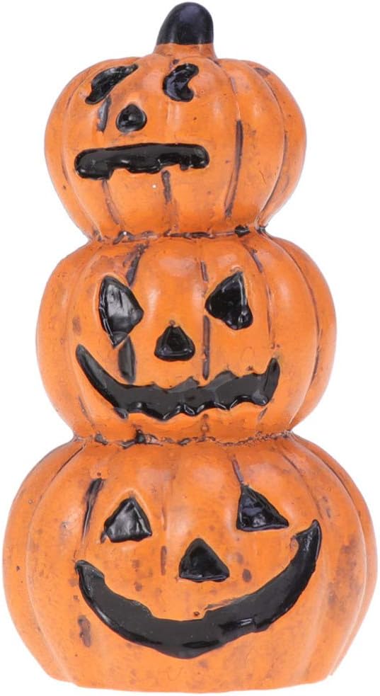 Yardwe Halloween Fairy Garden Miniature Pumpkin Figurine Decorations Ornaments Doll House Accessories Halloween Party Favors Bag Fillers