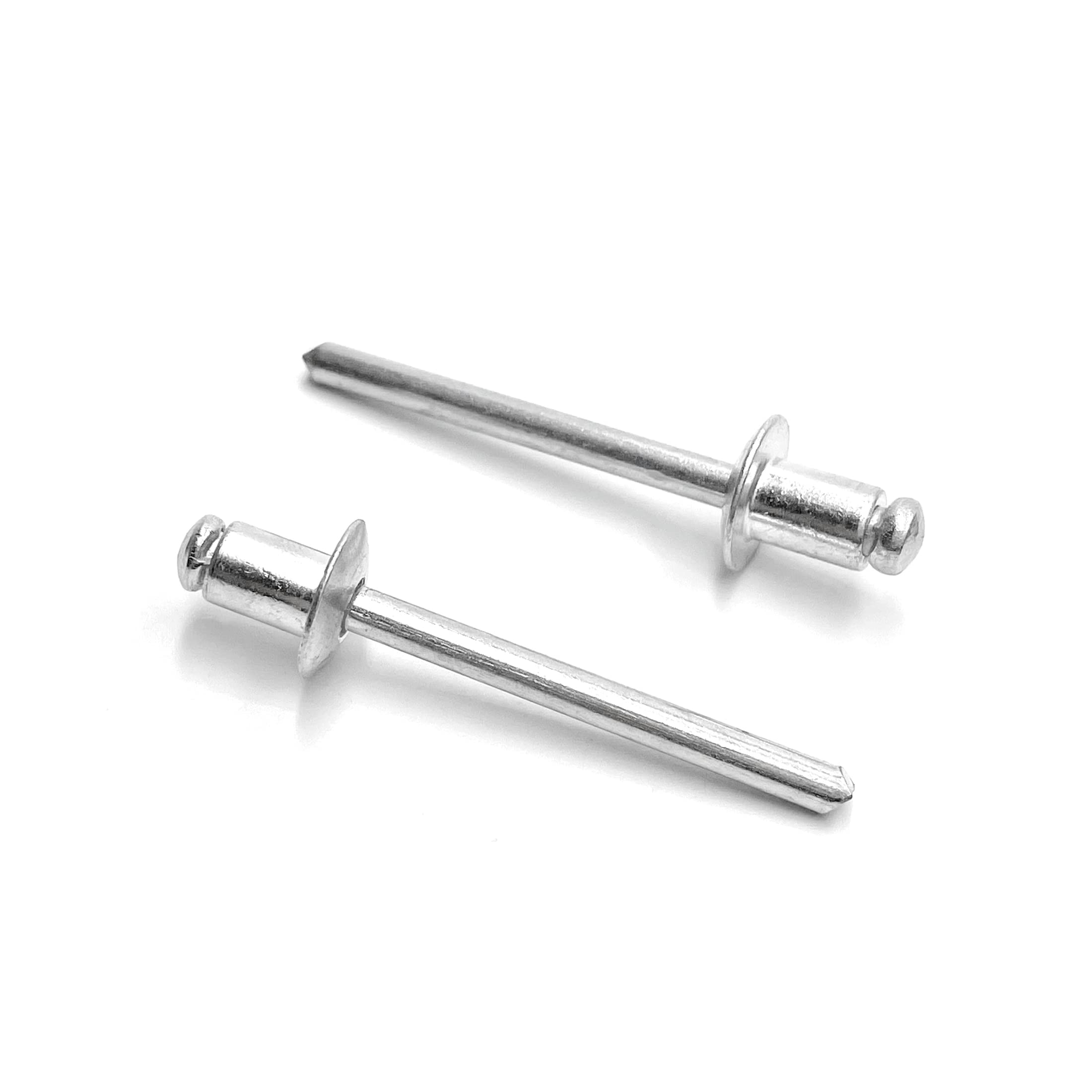 ISPINNER 100pcs 3/16" x 1/4" Aluminum Blind Rivets, 4.8 x 6mm Pop Rivets, Pack of 100 (Silver)