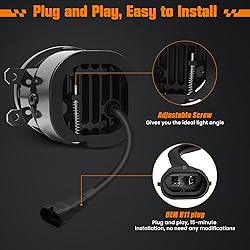 KARSAM Round LED Fog Lights Assembly for 2016-2023