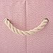 EZOWare Large Storage Boxes [2-Pack] Large Linen Fabric Foldable Storage Cubes Bin Box Containers with Lid and Handles for Nursery, Children, Closet, Bedroom, Living Room - Pink