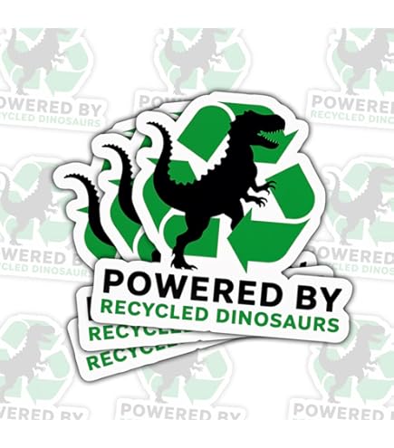 Adesivo Fueled By Recycled Dinosaurs 15x6cm - Sticker In Vinile Per Auto, Laptop E Caschi - Foto 12