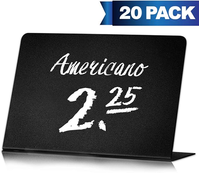 20 Pack Mini Chalkboard Signs 10x7cm for Food Buffet Tables Wedding Small Chalkboard