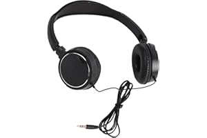 Keenso Foldable Wired Headset Stereo HiFi Music Headphone Compact Lightweight Adjustable Studio Headphone, for All Day Comfor