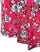 OMEYA WL Women's Summer Casual Loose Mini Dress Print Pleated Sleeveless Sundress A-Line Beach Dresses (S, Rose Red)