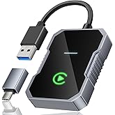 SWITCHFLUX Wireless Carplay Adapter,2024 Upgraded Apple CarPlay Converts Wired to Wireless Adapter for iPhone,No Delay Carplay Dongle for Apple iOS 10 & Android 11 and Above