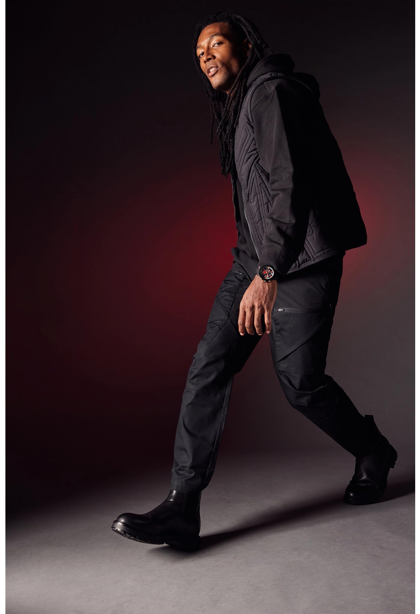 Citizen Men's Eco-Drive Star Wars Darth Maul Mastermind Chronograph Black Ion Plated Stainless Steel Case Watch,Black Cordura Nylon Strap, Black Dial (Model: CA0766-02W)