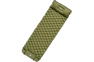 Night Cat Inflatable Sleeping Pads Mat Bed with Pillow Foot Pump for Camping Backpacking Hiking Ultra-Light Compact Comfortable Extendable 77"x25.5"