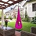 AMAZEYOU Kids Swing Hammock Pod Chair - Child's Rope Hanging Sensory Seat Nest Indoor Outdoor Use Inflatable Pillow - Great Children, All Accessories Included (Pink R)