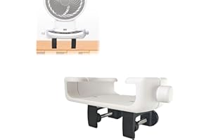 DMERHAC Bunk Bed Fan Holder,8.27 Inch Diameter Clip-On Mount for Dorm Bed and Bunk Bed Holder Fan Holder,Tool-Free College Dorm Cooling Fan Accessory (White)