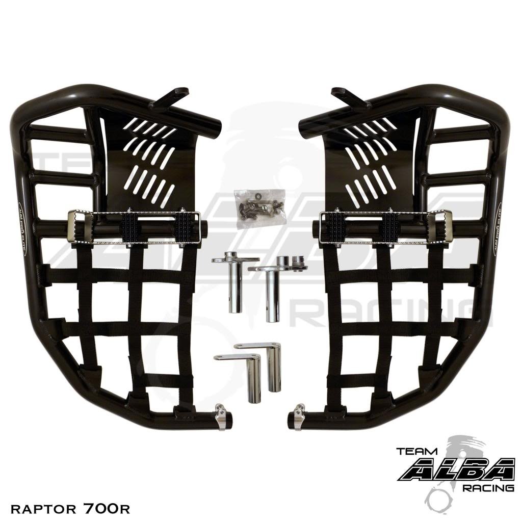 Amazon.com: Yamaha Raptor 700 Raptor 700R (2006-2019) YFM 700 (2013-2019)  Propeg Nerf Bars Black Bars w/Red Net: Automotive