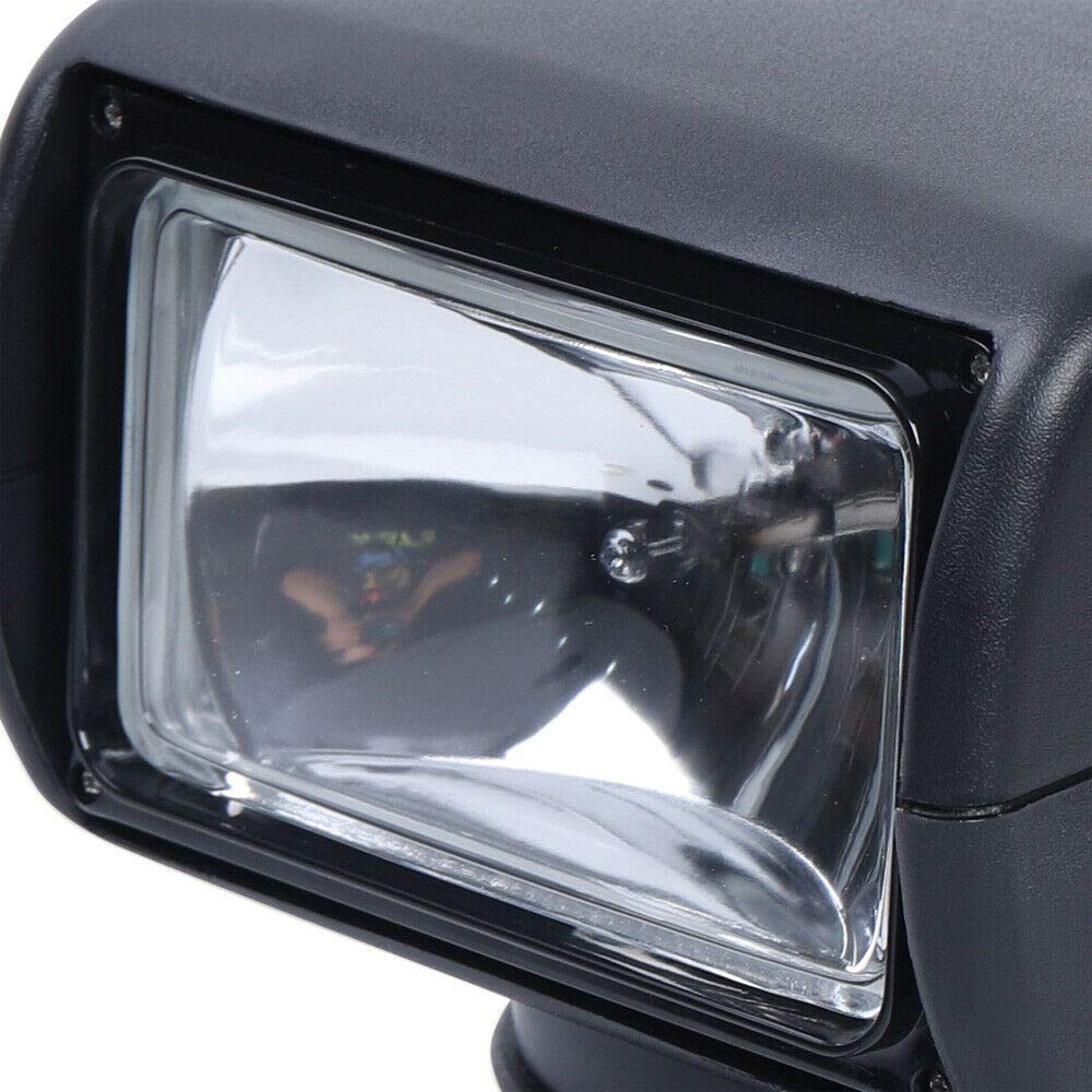XYOUNG Searchlight, Boat LED Light, 100W 2500LM 3200K Marine Boat Remote Control Spotlight Truck Car Marine Boa Searchlight Black: Industrial & Scientific