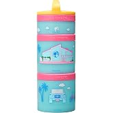Whiskware California Barbie Snack Containers, 3 Stackable Cups, Dreamhouse