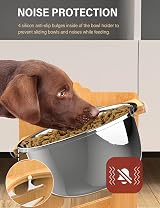 Vantic Large Elevated Dog Bowls Adjustable Raised Feeding Station with 2 view 5
