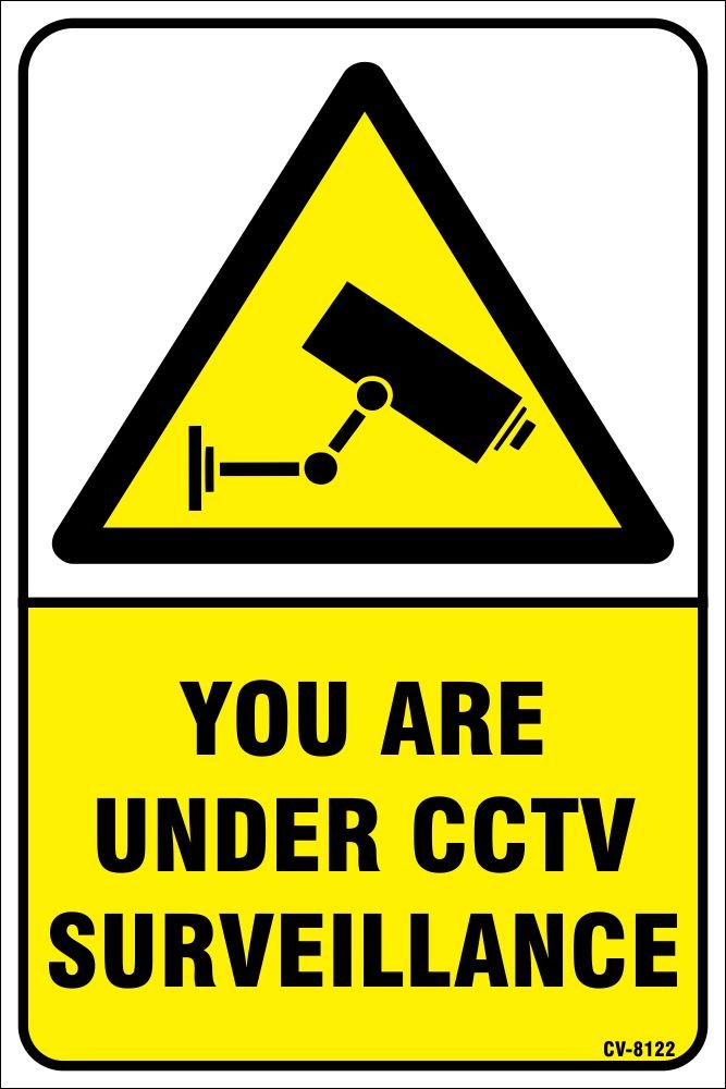 Amazing Sign Sign Board CCTV Camera Surveillance Sign Board (Set of 10