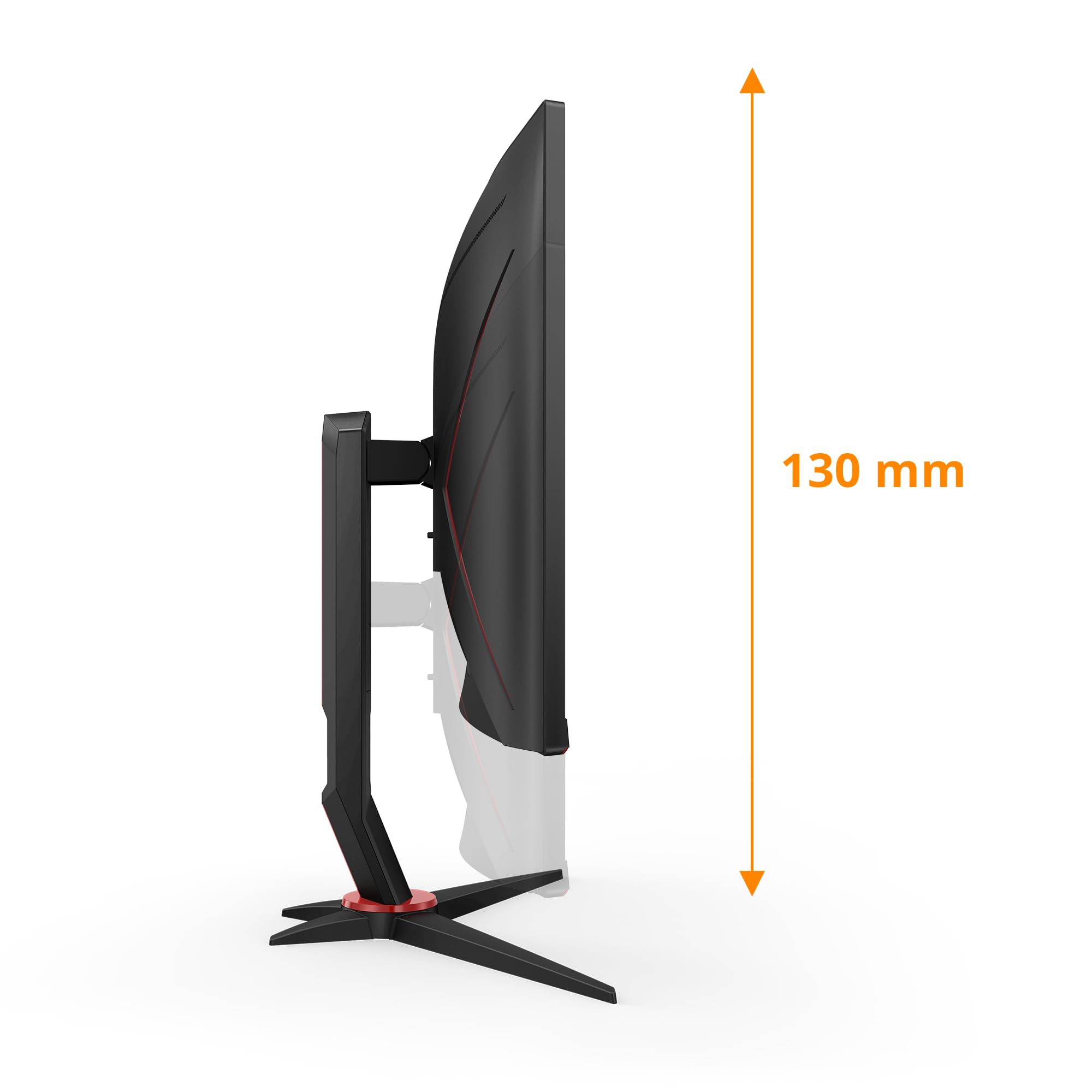 Aoc Gaming C27G2Z3-27 Zoll Curved Fhd Monitor, 240Hz, 1Ms, Freesync Premium, Hdr10 (1920 X 1080, 2X Hdmi 2.0, 1X Displayport 1.4) Schwarz-Rot - View 6