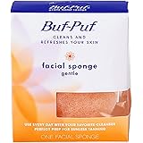 Buf-PufGentle Facial Sponge, Dermatologist Developed, Removes Deep Down Dirt & Makeup That Causes Breakouts and Blackheads, Reusable, Exfoliating, 4 Count