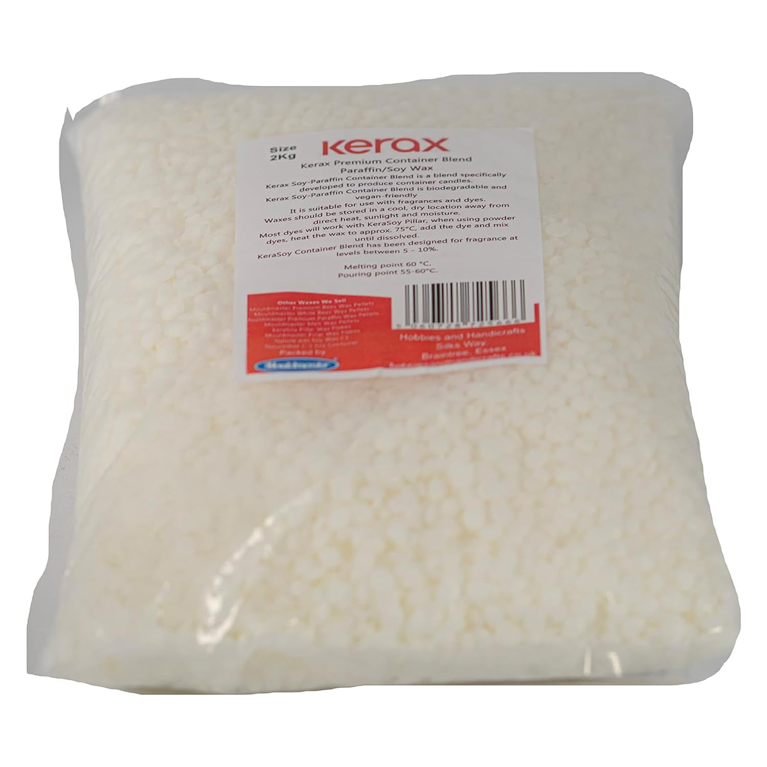 Kerax Premium Container Blend Paraffin/Soy Wax 2kg