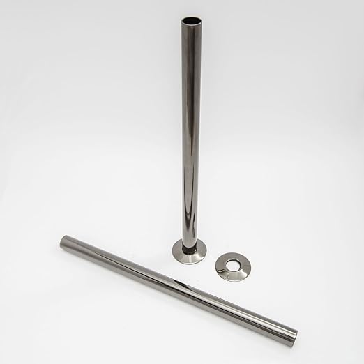 Radiator Pipe covers 300mm Black Nickel includes floor Amazon.co.uk
