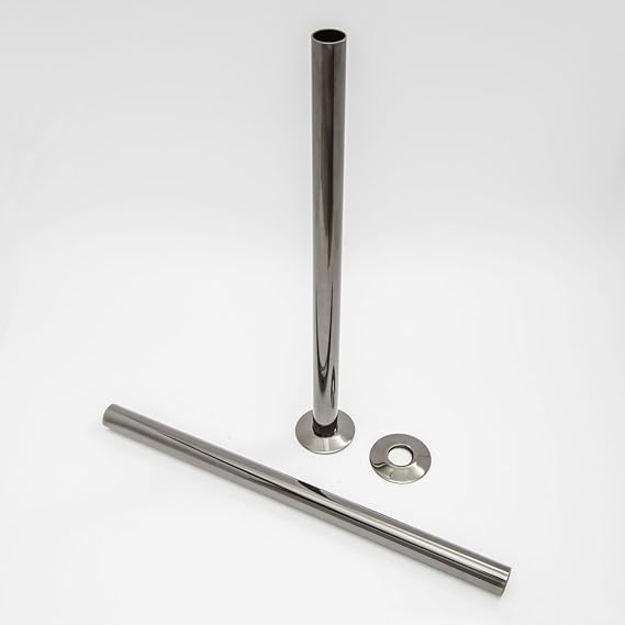 Radiator Pipe covers 300mm Black Nickel includes floor Amazon.co.uk