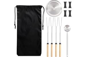 DIRZA Tabletop Fire Pit Lid and Pellet Scoop Accessory Pack for Solo Stove Mesa.5.3" Lid,Portable Marshmallow Sticks,Stick Rests,Pellet Scoop,Carry Case.Accessories for Solo Stove Mesa Table Top