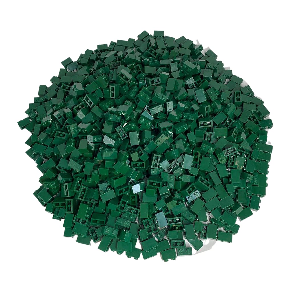 LEGO 100x 3004 Brick 1x2 | Dark Green