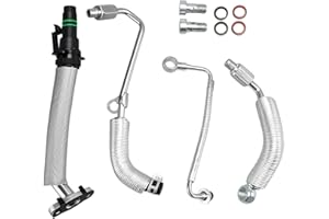 FUSCH Turbo Oil Return Drain Line & Oil Feed Pipe Hose kits Compatible with Chevy Cruze 2011-2016 Sonic 2012-2020 Trax 2015-2021 Buick Encore 2013-2021 1.4L Engine Replace#: 55587854 55592600 55568031