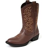 Deer Stags Boy's Ranch Western Boot, Dark Brown, 11 Little Kid
