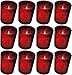 Biedermann Rustic Glass Votive Holder, Red, Set of 12 primary