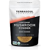 Terrasoul Superfoods Organic Lion's Mane Mushroom Powder (4:1 Extract), 5.5 Ounces