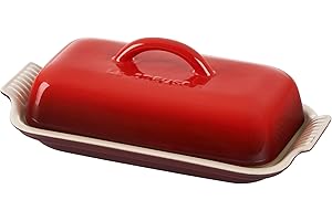 Le Creuset Stoneware Heritage Butter Dish, Cerise