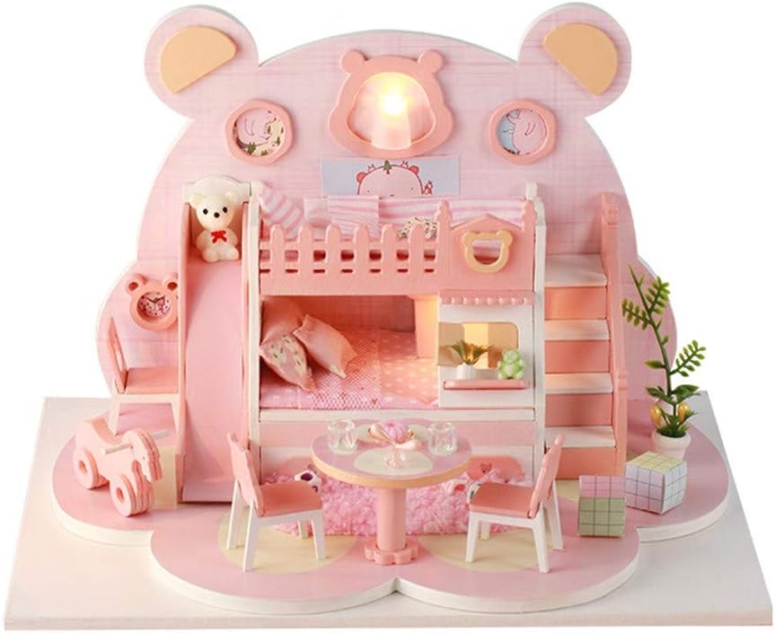 Fineday Education Toys for Kids, 3D Wooden DIY Miniature Dollhouse Furniture Room Decorate Creative Crafts Gifts, Toys and Hobbies HotSales (As Show)