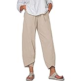 Springrain Women's Capri Pants Casual Summer Cotton Cropped Lounge Pants Trousers