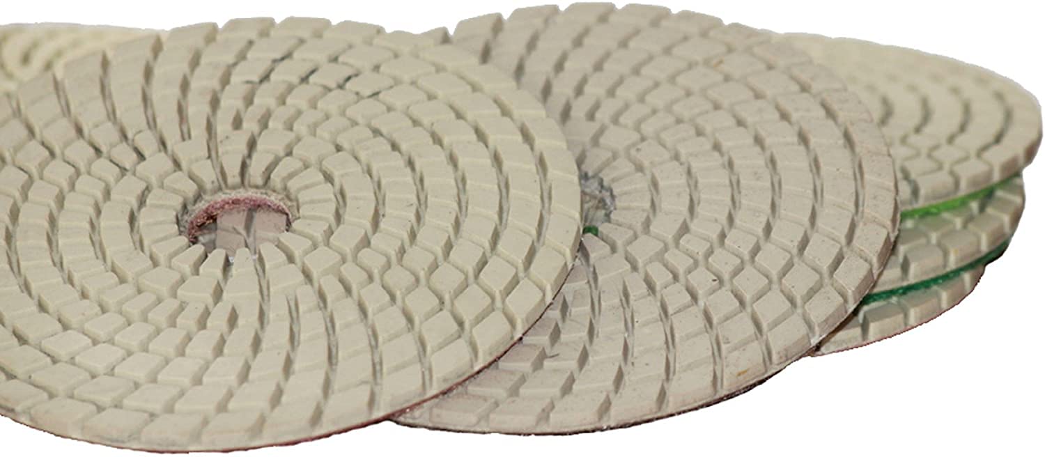 4" STADEA Concrete Diamond Polishing Pads Set for Diamond Concrete polishing Concrete Sanding Wet Grinders/Polishers