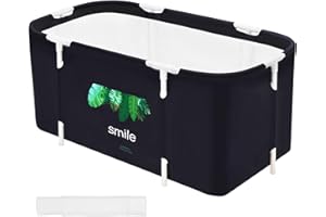 STARBRILLIANT Portable Foldable Bathtub,Soaking Standing Bath Tub for Shower Stall, Easy to Assemble Collapsible Bathtub, Suitable for Travel, Camping and Outdoor Activities