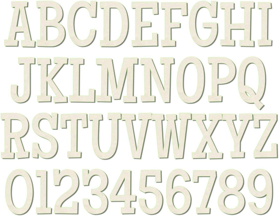 3" Unfinished Wooden Letters Numbers (Pick and Choose) Style 001 for Crafts and DIY Projects by DobraHaus (M)