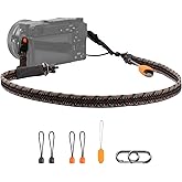 PGYTECH Camera Shoulder Strap Slim Trendy Style, Quick Release Braided Rope Camera Strap Holds 66.1lb, Adjustable Neck Straps for Compact Camera/Mirrorless/Phone for Young Photographers,Twilight Black
