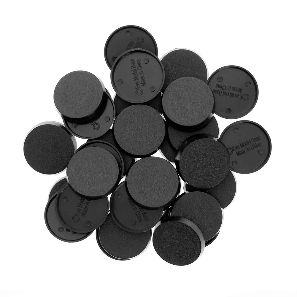 Evemodel 40pcs 32mm Plastic Bases for Table Games WarGames Model Bases