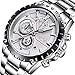 LIGE Watch for Men Dress Sport Fashion Quartz Analog Watch Men Waterproof Stainless Steel Wristwatch with Date Chronograph Luminous