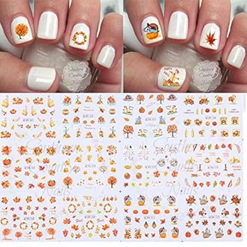 Amazon Com Cute Thanksgiving Fall Theme Nail Art Decals 12 Pack Beauty Amazon Com Cute Thanksgiving Fall Theme Nail Art Decals 12 Pack Beauty