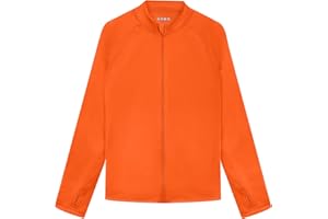 Poekuao Boys Toddler Rash Guard Long Sleeve Zip Up UPF 50+ Sun Protection UV Shirts Quick Dry Kids SPF Swim Shirt Thumb Hole