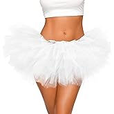Tutu for Women Adults - 5-Layer Tulle Skirts 80s Outfit for Women - Puffy Adult Tutus - Halloween Costumes Skirt