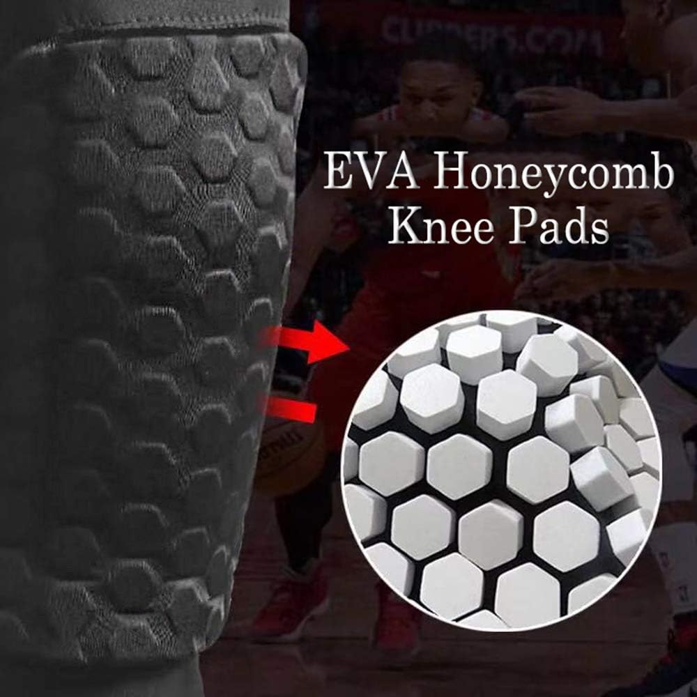 Unlimit Basketball Pants with Knee Pads, Black Basketball Knee Pads Within Basketball Compression Pants, 3/4 Capri Compression Tights Leggings for Youth, Men and Women : Sports & Outdoors