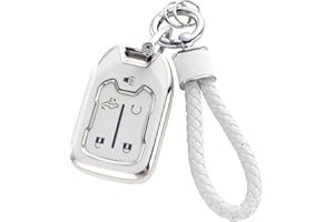 YO&YOYE for GMC Key Fob Cover with Keychain, TPU Key Case Fit for 2019 2020 2021 2022 Chevy Silverado GMC Sierra 1500 2500HD 3500HD Terrain Acadia Smart Key Protector Shell 5 Buttons